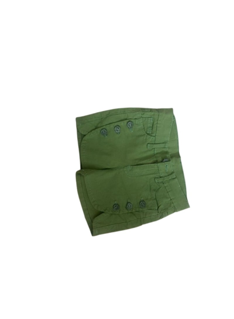 Girls' green shorts.